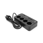 Мережевий фільтр живлення Voltronic G13, 3000W, 4 роз, 4USB 3,2А, 2 Type-C, 2м Black (YT-G13) U1192024