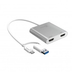 Адаптер USB-C/A to 2xHDMI F dual display J5create (JCA365-N) U1131721