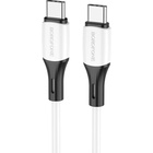 Дата кабель USB-C to USB-C 1.0m 3A 60W silicone BX79 white BOROFONE (6974443384819) U1067157