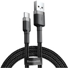 Дата кабель USB 2.0 AM to Type-C 3.0m 3A Gray-Black Baseus (CATKLF-UG1) U0829561