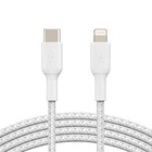 Дата кабель USB 2.0 AM to Lightning 1.0m BRAIDED white Belkin (CAA004BT1MWH) U0491292