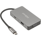 Концентратор HiSmart USB-C to 2xHDMI + VGA + USB 2.0 + USB-C PD60W (CA913879) U1086413