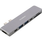 Порт-реплікатор Choetech Dock-Station USB-C 7-in-1 (HDMI/картридер/USB-A/USB-C, for MacBook Pro/Air) (HUB-M14-GY-V2) U1135546