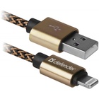 Дата кабель USB 2.0 AM to Lightning 1.0m gold Defender (87806) U0419240