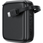 Батарея універсальна Acefast 10000mAh, 20W, PD, QC/3.0, build Type-C cable, M15, Black (6974316283973) U1197680