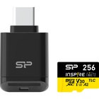 Карта пам'яті Silicon Power 256GB microSDXC class 10 UHS-I U3 V30 A1 Inspire (SP256GBSTXLA2V1NSP) U1096923