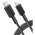 Дата кабель USB-C to Lightning 1.8m nylon 322 black Anker (A81B6G11) U1070469