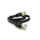 Патч-корд 0.5м UTP cat.7, CU, RJ45, плоский, black Weepda (PCMF-CU7/0.5Bk) U1179891