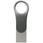 USB флеш накопитель Silicon Power 128 GB DriveMobile C80 USB 3.1 + Type-C Silver (SP128GBUC3C80V1S) U0812312