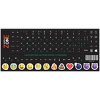 Наклейка на клавиатуру SampleZone непрозрачная чорная, бело-зеленый (SZ-BK-GS) U0523996