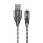 Дата кабель USB 2.0 AM to Lightning 1.0m Cablexpert (CC-USB2B-AMLM-1M-WB2) U0384091