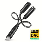 Перехідник USB-C M to 3.5mm F + USB-C F Hi-Res DAC PD 60W black AXAGON (ADA-HCPD) U1172945