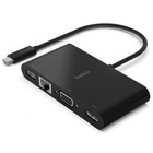 Переходник Belkin USB-C to Ethernet, HDMI, VGA, USB-A, black (AVC005BTBK) U0506609