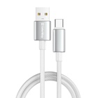 Дата кабель USB 2.0 AM to USB-C 2.0m 3A zinc alloy braided white ColorWay (CW-CBUC099-WT) U1170597
