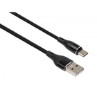 Дата кабель USB 2.0 AM to Type-C 1.0m cylindric nylon back Vinga (VCPDCTCCANB1BK) U0369841