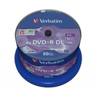 Диск DVD+R Verbatim 8.5Gb 8X CakeBox 50 шт MATT SILVER SURFACE (43758) U0101855