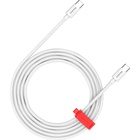 Дата кабель USB-C to USB-C 2.0m CC60AB 60W Braided White Canyon (CND-CC60AB20W) U1008383