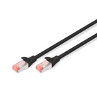 Патч-корд 0.25м, CAT 6 S-FTP, AWG 27/7, LSZH, Black Digitus (DK-1644-0025/BL) U0530269