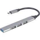 Концентратор Gembird USB-C 4 ports (1xUSB3.1+3xUSB2.0) metal silver (UHB-CM-U3P1U2P3-02) U0792378