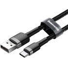 Дата кабель USB 3.1 AM to Type-C 1.0m 3A grey-black Baseus (CATKLF-BG1) U0578164