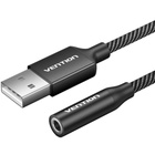 Звукова плата VENTION USB AM to 3.5mm F 0.25m (4pin) 96kHz/24bit DSP noise reduction (CVEBC) U1137191