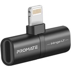 Перехідник Lightning M to 2xLightning F Audiо + Charge Promate (ihinge-lt.black) U1071496