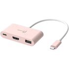 Концентратор J5create USB-C 3-in-1 1xHDMI + 1xUSB 3.2 + 1xUSB-C PD100W pink (JCA379ER-N) U1191681