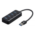 Концентратор 2E USB 2.0 to 4*USB3.0, with switch, 0.25 м (2E-W1405) U0386473