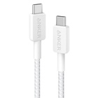 Дата кабель USB-C to USB-C 0.9m nylon 322 white Anker (A81F5H21/A81F5G21) U1070470