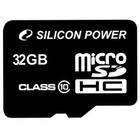 Карта памяти Silicon Power 32Gb microSDHC class 10 (SP032GBSTH010V10)