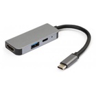Концентратор Vinga Type-C to 4K HDMI+USB3.0+PD aluminium (VCPHTC3AL) U0463426