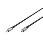 Дата кабель USB-C to USB-C 1.0m USB 4.0 black Digitus (DB-300443-010-S) U1156606