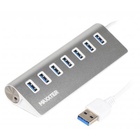 Концентратор Maxxter USB 3.0 Type-A 7 ports silver (HU3A-7P-01) U0500392