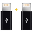 Переходник MicroUSB to Lightning AC-030 2 pcs XoKo (XK-AC030-BK2) U0789529