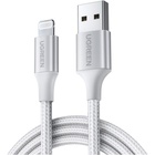 Дата кабель USB 2.0 AM to Lightning 2.0m US199 2.4A Silver Ugreen (60163) U0764006