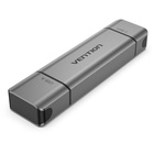 Зчитувач флеш-карт Vention USB 3.0 AM/USB-C to SD+TF Gray Dual Drive Letter Aluminum Alloy (CLLH0) U1125535