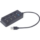 Концентратор Gembird 4 ports (1xUSB3.1+3xUSB2.0) switch black (UHB-U3P1U2P3P-01) U0792381