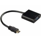 Перехідник mini HDMI M to VGA F 0.3m 4K/2K black Voltronic (YT-C-mnHDMI(M)/VGA(F)-B) U1099537
