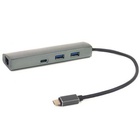 Порт-репликатор PowerPlant Type-C USB 3.1 -> 2*USB3.0, Type-C USB3.1, Gigabit Ethernet (CA910557) U0337781