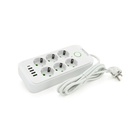 Мережевий фільтр живлення Voltronic F06U, 6 роз EU, 4USB White (F06U-White) U1192014