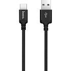 Дата кабель USB 2.0 AM to USB-C 1.0m 3A nylon black HOCO (6957531062868) U1089604
