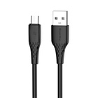 Дата кабель USB 2.0 AM to Micro 5P 1.0m 3A textured PVC black ColorWay (CW-CBUM094-BK) U1170589