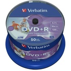 Диск DVD+R Verbatim 4.7Gb 16X CakeBox 50штWidePrintable (43512) S0013247