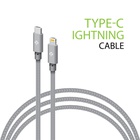 Дата кабель USB-C to Lightning 1.0m CBGNYTL1 30W Grey Intaleo (1283126559587) U0808138