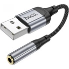 Кабель мультимедійний USB AM to 3.5mm F LS36 black HOCO (6942007608879) U1187008