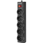 Мережевий фільтр живлення Defender ES largo 3m 5 роз. black (99498) U0279906