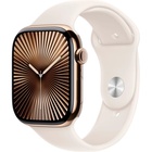 Смарт-годинник Apple Watch Series 10 GPS + Cellular 46mm Gold Titanium Case with Starlight Sport Band - M/L (MWYY3QH/A) U1072857