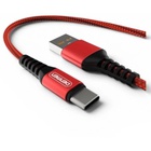 Дата кабель USB 2.0 AM to USB-C 1.0m 2.4A red Denmen (DN-D02T-RD) U1170370