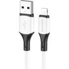 Дата кабель USB 2.0 AM to Lightning 1.0m 2.4A silicone BX79 white BOROFONE (6974443384758) U1067159