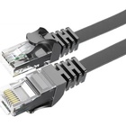 Патч-корд 1м, UTP, сat 6, CU, AWG32, TopSpeed Cable Ethernet RJ45 Splitter Network Flat Cable, Black Essager (EXCWXB-JS01) U1187351